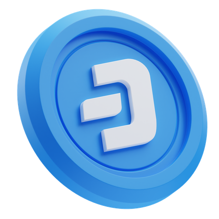 Dash Cryptocurrency  3D Icon