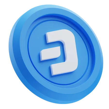 Dash Cryptocurrency  3D Icon