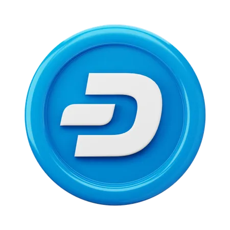 Dash DASH 3 D Coin 3D Icon