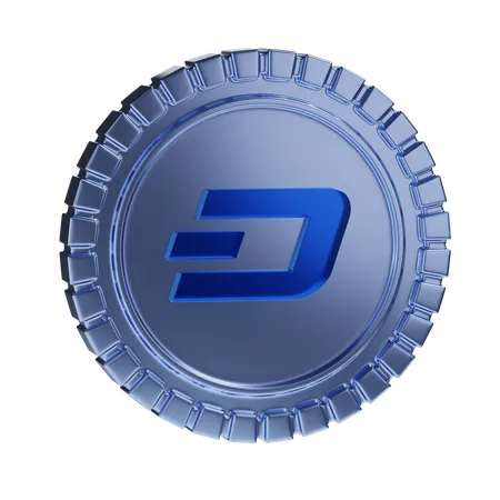 Dash-Münze  3D Illustration