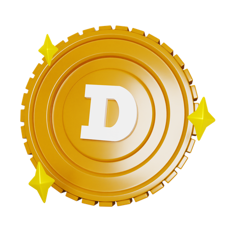 Dash-Münze  3D Illustration