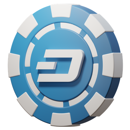 DASH Poker Chip  3D-Symbol