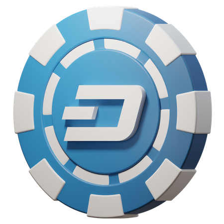 DASH Poker Chip  3D Illustration