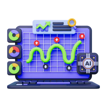 Dashboard Analytics  3D Icon