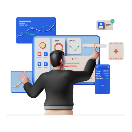 Dashboard Design  3D Icon