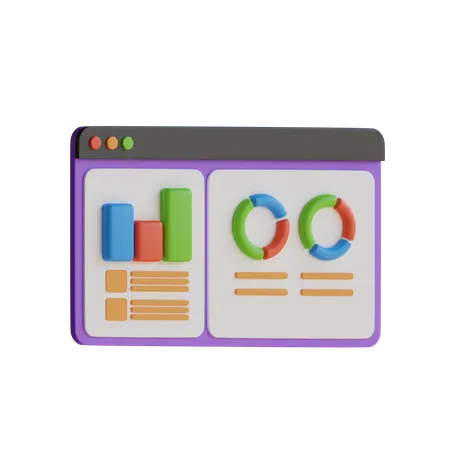 Dashboard Growth  3D Icon