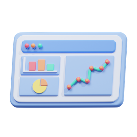 Dashboard Interface  3D Icon