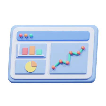 Dashboard Interface  3D Icon