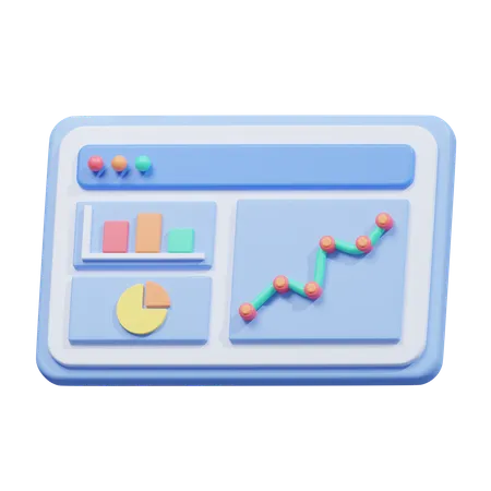Dashboard-Oberfläche  3D Icon