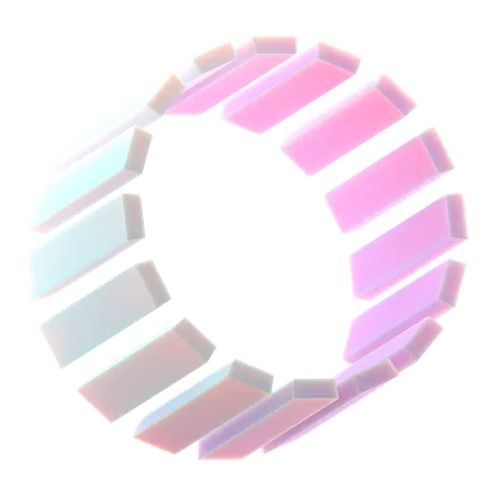 Dashed Circle  3D Icon