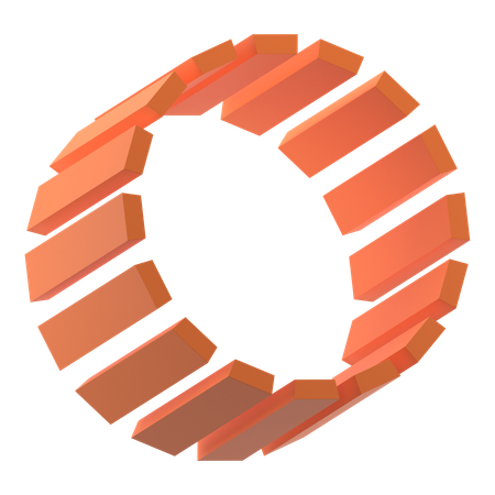 Dashed Circle  3D Icon