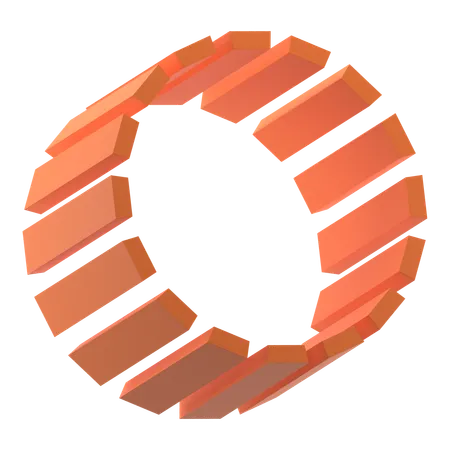 Dashed Circle  3D Icon