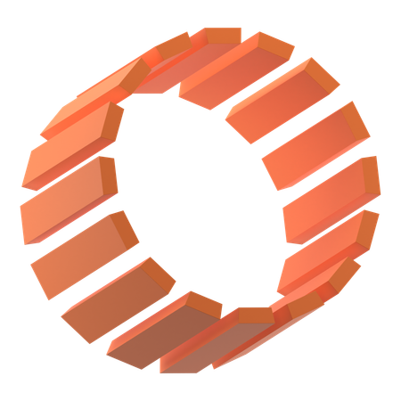 Dashed Circle  3D Icon