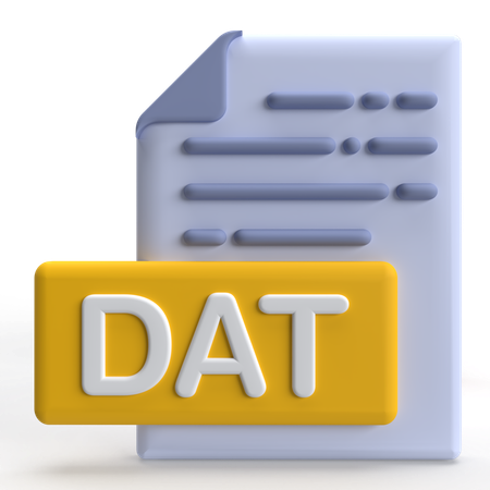 DAT File  3D Icon