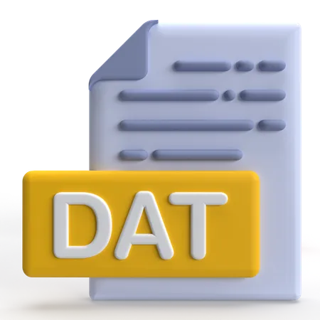 DAT File  3D Icon