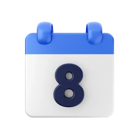 Data 8  3D Icon