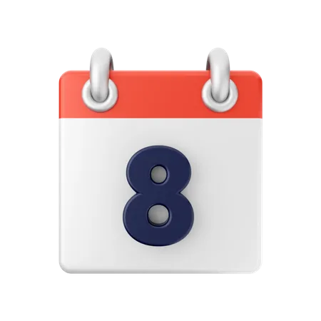 Data 8  3D Icon