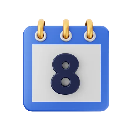 Data 8  3D Icon