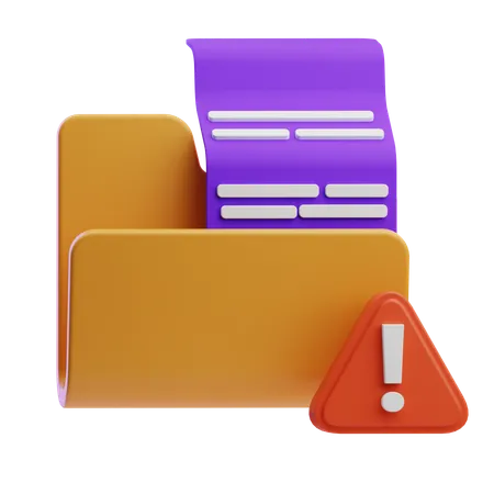 Data Alert  3D Icon