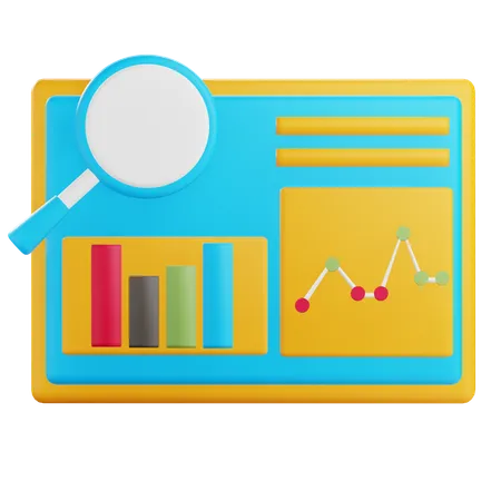 3 D Analytics Icon Illustration With Transparent Background 3D Icon