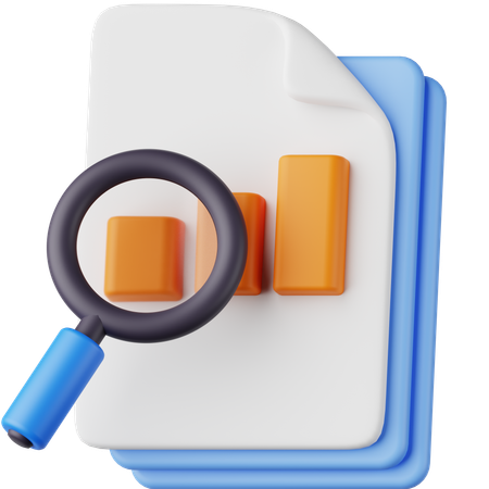 データ分析  3D Icon