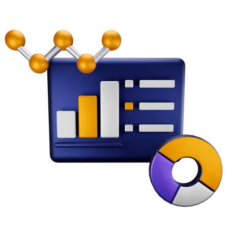 Data analysis  3D Illustration