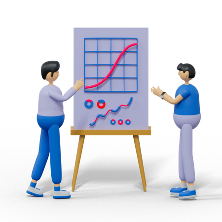 Data analysis  3D Illustration