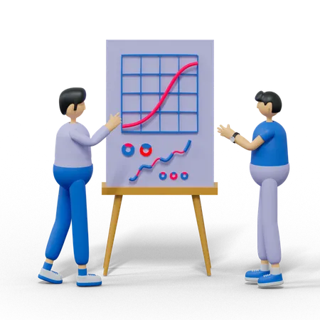 Data analysis  3D Illustration