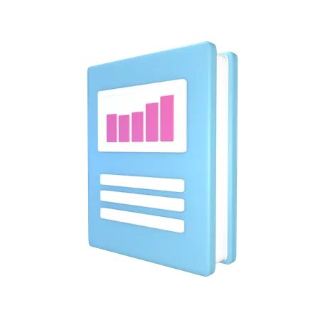 Data Analysis Book  3D Illustration
