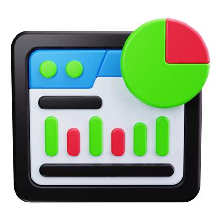 Data Analysis Chart  3D Icon