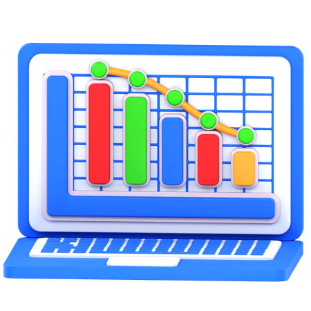 Data analysis chart  3D Icon