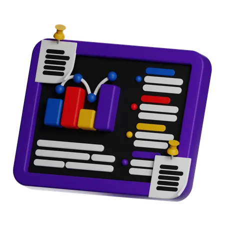 Data Analysis Dashboard 3D Icon