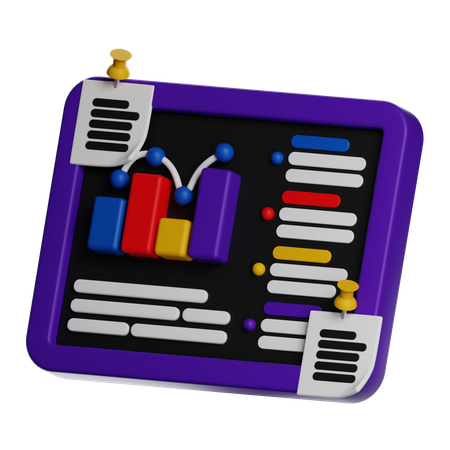 Data Analysis Dashboard  3D Icon