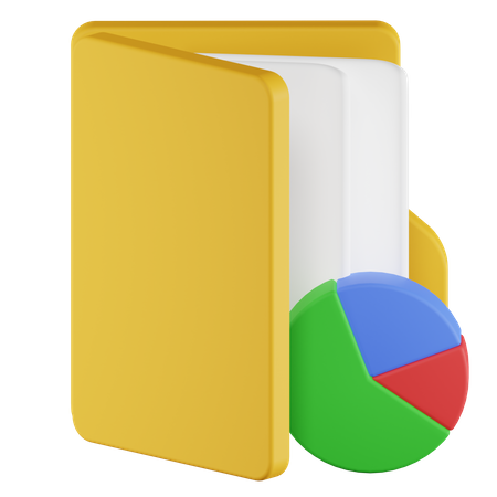 Data Analysis Folder  3D Icon