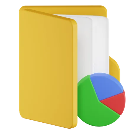 Data Analysis Folder  3D Icon