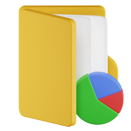 Data Analysis Folder  3D Icon