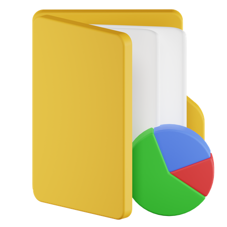 Data Analysis Folder 3D Icon