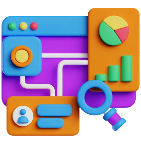 Data Analysis Graph  3D Icon