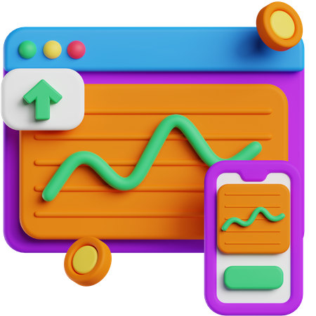 Data Analysis Graph  3D Icon