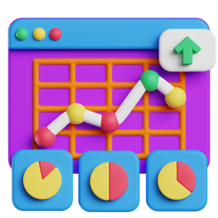 Data Analysis graph  3D Icon