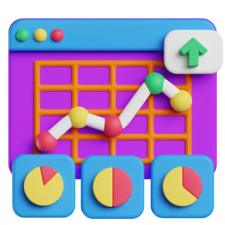 Data Analysis graph  3D Icon