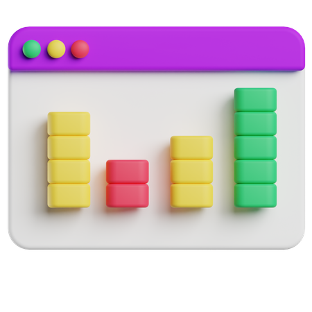 Data Analysis Graph  3D Icon