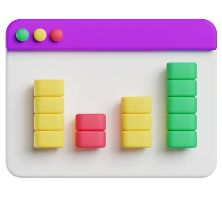 Data Analysis Graph  3D Icon