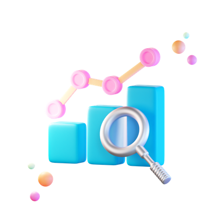 Data Analysis Graph  3D Illustration