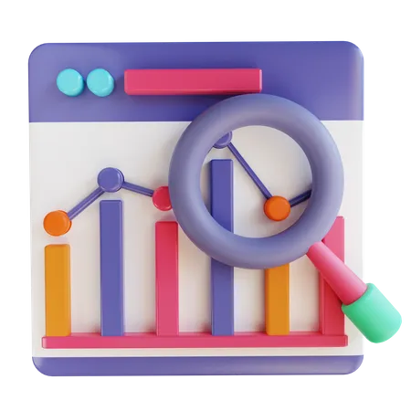 Data Analysis Graph  3D Illustration