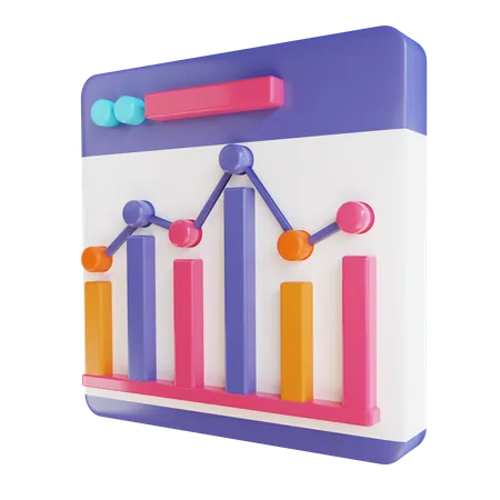 Data Analysis Graph  3D Illustration