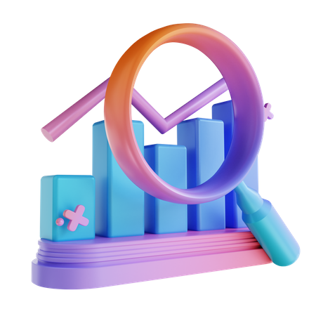 Data Analysis Graph  3D Illustration