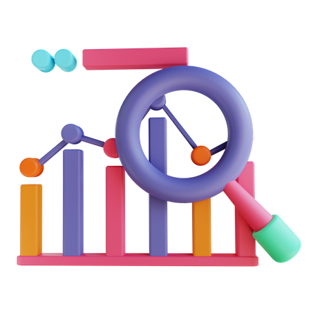 Data Analysis Graph  3D Illustration