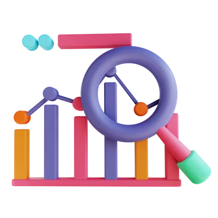 Data Analysis Graph  3D Illustration