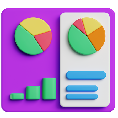 Data Analysis Graph 3D Icon